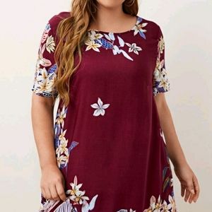 NEW Plus Maroon Tunic Dress